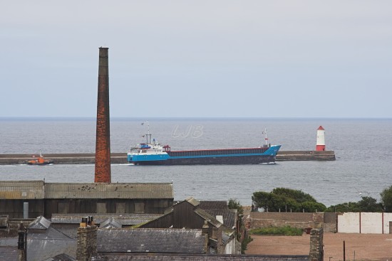 Ship leaving River Tweed.