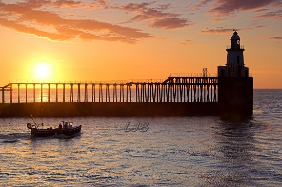 Blyth East Pier Lighthouse.