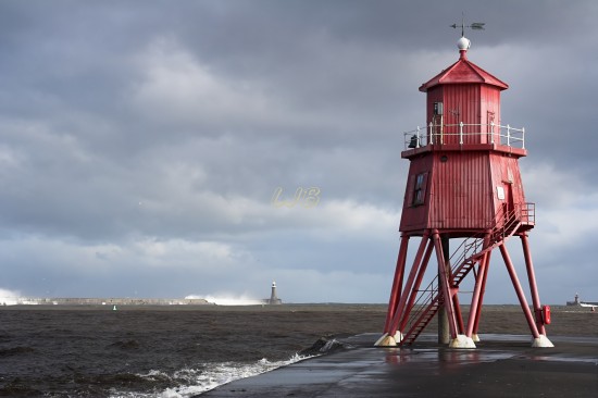 Herd Groyne Lighthouse, River Tyne, South Shields.